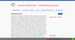Desktop Screenshot of kalorien-verbrauch.com