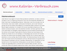 Tablet Screenshot of kalorien-verbrauch.com